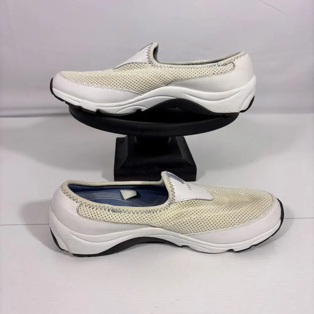 Vionic White and Cream Casual Slip-On Comfort Sneakers Size 9